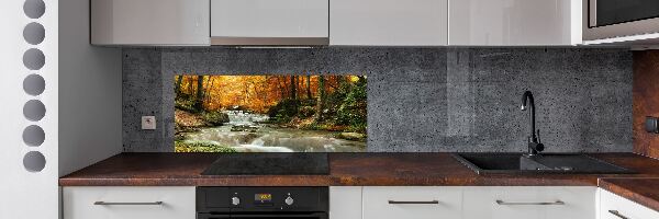 Achterwand keuken Waterval in het bos