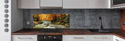 Achterwand keuken Waterval in het bos
