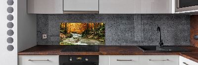 Achterwand keuken Waterval in het bos