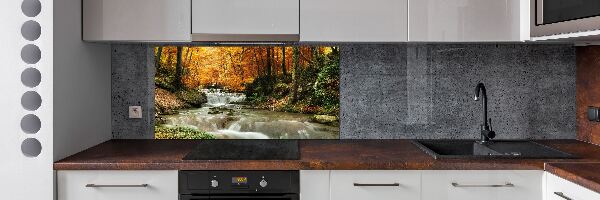 Achterwand keuken Waterval in het bos