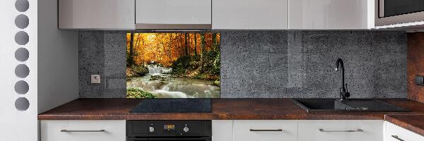 Achterwand keuken Waterval in het bos