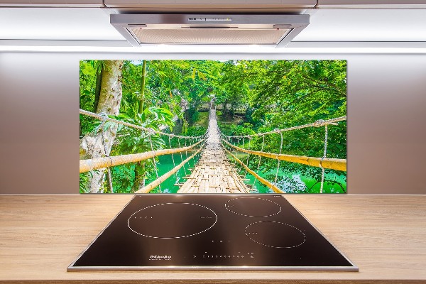 Spatscherm keuken Bamboe Bosbrug