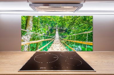 Spatscherm keuken Bamboe Bosbrug