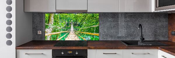 Spatscherm keuken Bamboe Bosbrug