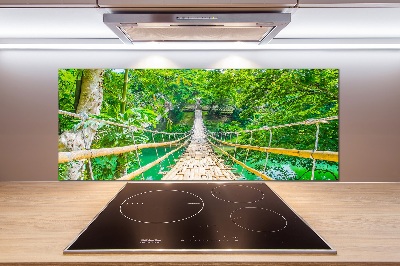 Spatscherm keuken Bamboe Bosbrug