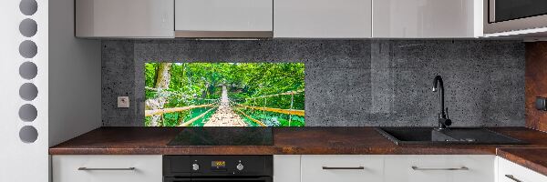 Spatscherm keuken Bamboe Bosbrug