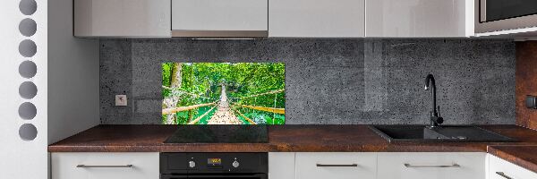 Spatscherm keuken Bamboe Bosbrug