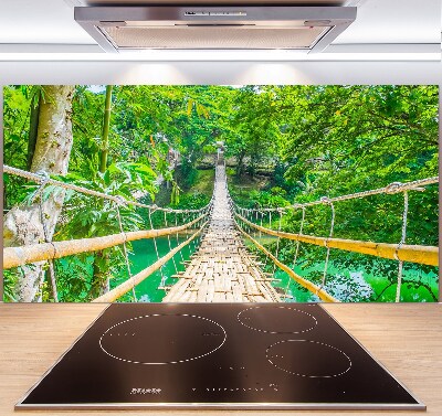 Spatscherm keuken Bamboe Bosbrug