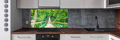 Spatscherm keuken Bamboe Bosbrug