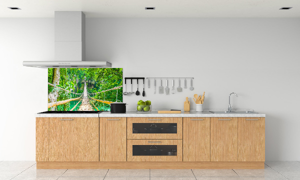 Spatscherm keuken Bamboe Bosbrug