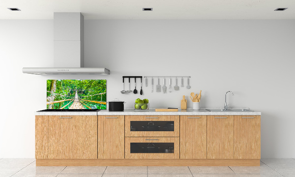 Spatscherm keuken Bamboe Bosbrug