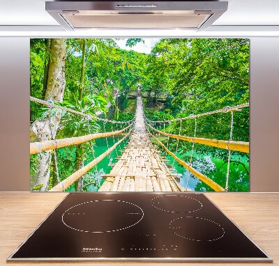 Spatscherm keuken Bamboe Bosbrug