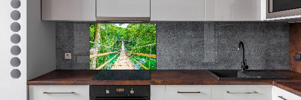 Spatscherm keuken Bamboe Bosbrug