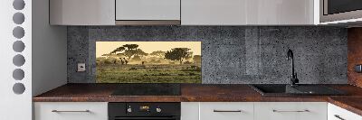 Spatplaat keuken Giraffen in de savanne