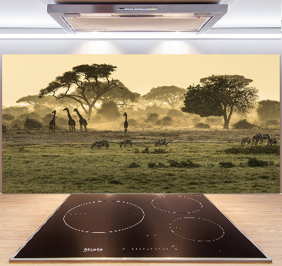 Spatplaat keuken Giraffen in de savanne