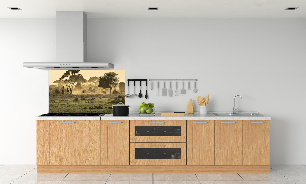 Spatplaat keuken Giraffen in de savanne