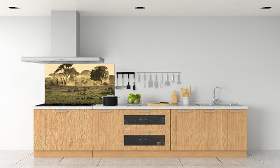 Spatplaat keuken Giraffen in de savanne