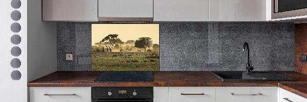 Spatplaat keuken Giraffen in de savanne