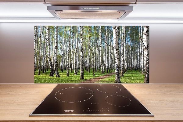 Keuken achterwand Berkenbos