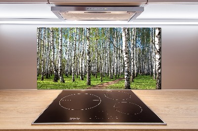 Keuken achterwand Berkenbos