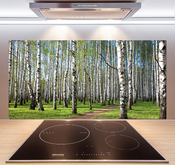 Keuken achterwand Berkenbos