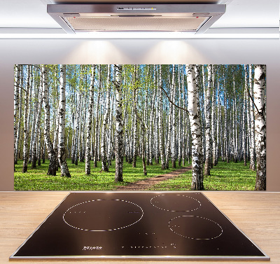 Keuken achterwand Berkenbos