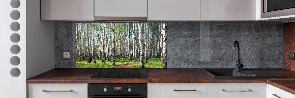 Keuken achterwand Berkenbos