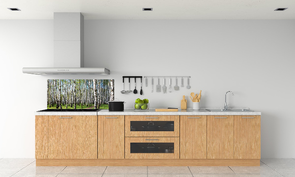 Keuken achterwand Berkenbos