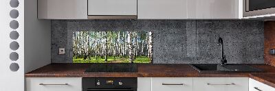 Keuken achterwand Berkenbos