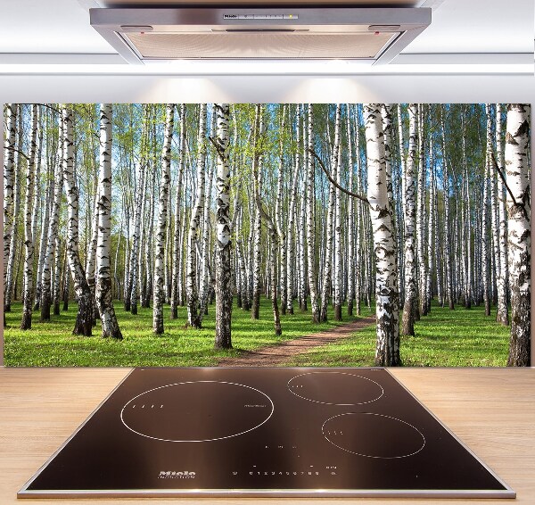 Keuken achterwand Berkenbos