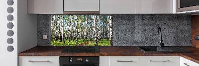Keuken achterwand Berkenbos