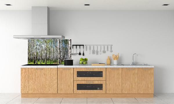 Keuken achterwand Berkenbos
