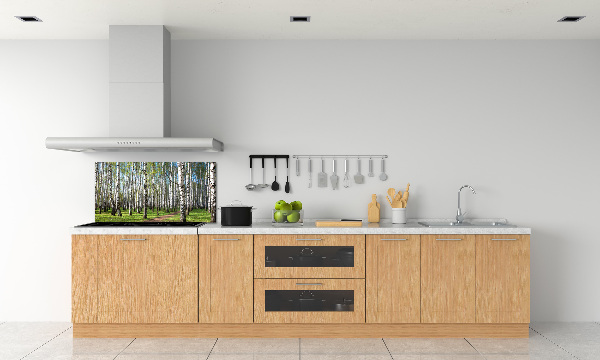 Keuken achterwand Berkenbos