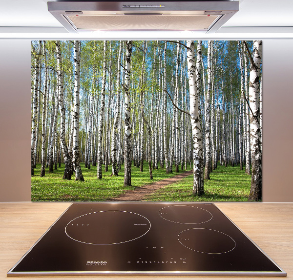 Keuken achterwand Berkenbos
