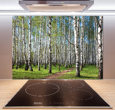 Keuken achterwand Berkenbos