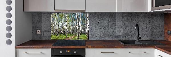 Keuken achterwand Berkenbos