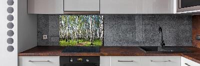Keuken achterwand Berkenbos