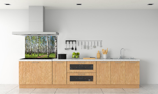 Keuken achterwand Berkenbos