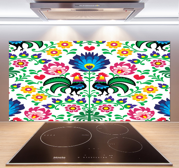 Spatscherm keuken Etnisch patroon