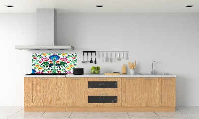 Spatscherm keuken Etnisch patroon