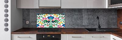 Spatscherm keuken Etnisch patroon