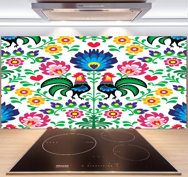 Spatscherm keuken Etnisch patroon