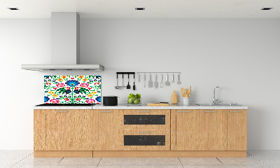 Spatscherm keuken Etnisch patroon