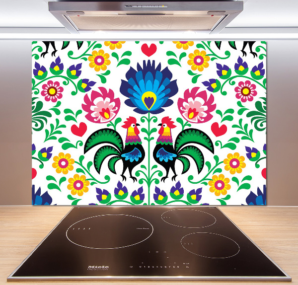 Spatscherm keuken Etnisch patroon