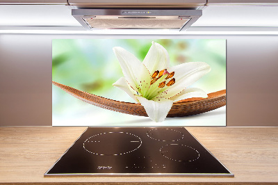 Glazen achterwand keuken Lelie