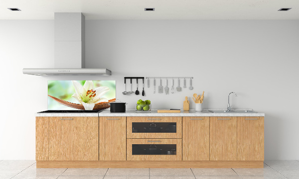 Glazen achterwand keuken Lelie