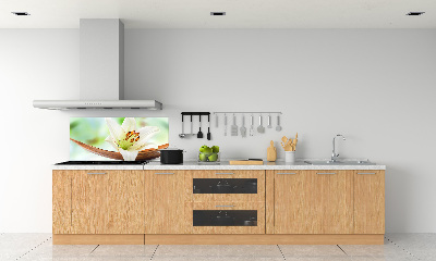 Glazen achterwand keuken Lelie