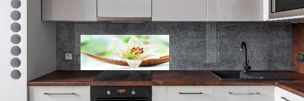 Glazen achterwand keuken Lelie