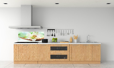 Glazen achterwand keuken Lelie
