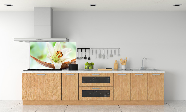 Glazen achterwand keuken Lelie